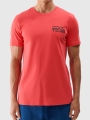 T-shirt normal de homem com estampado - vermelho 4FWSS25TTSHM1984 Vermelho