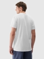 T-shirt lisa regular para homem - branco 4FWSS25TTSHM2003 Branco