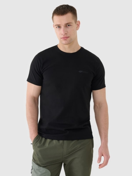 T-shirt normal lisa para homem - preto 4FWSS25TTSHM2003 preto