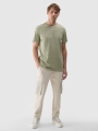 T-shirt normal lisa para homem - azeitona/caqui 4FWSS25TTSHM2003 azeitona/caqui