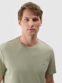 T-shirt normal lisa para homem - azeitona/caqui 4FWSS25TTSHM2003 azeitona/caqui