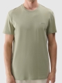 T-shirt normal lisa para homem - azeitona/caqui 4FWSS25TTSHM2003 azeitona/caqui