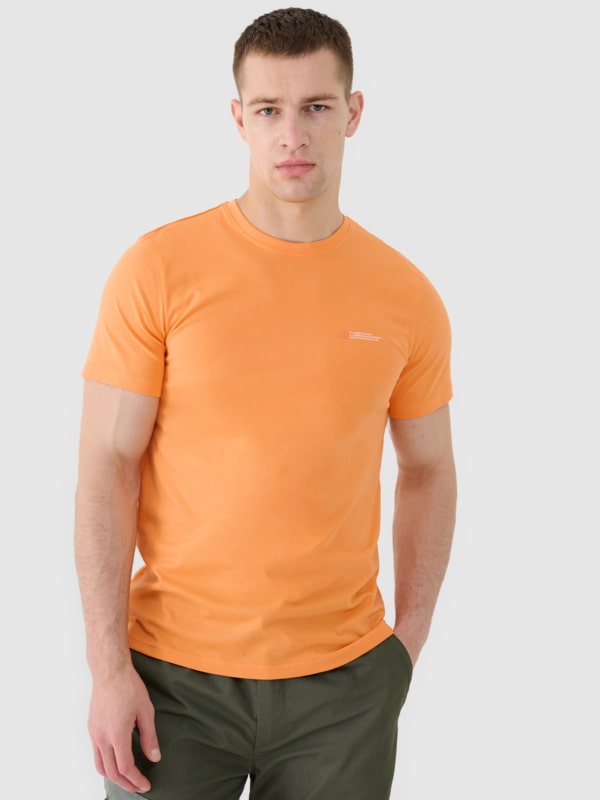 T-shirt lisa regular para homem - laranja 4FWSS25TTSHM2003 laranja