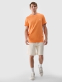 T-shirt lisa regular para homem - laranja 4FWSS25TTSHM2003 laranja