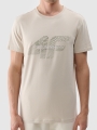 T-shirt estampada regular para homem - bege 4FWSS25TTSHM2004 Bege