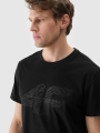 T-shirt estampada regular para homem - preto 4FWSS25TTSHM2004 preto