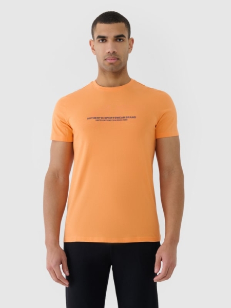 T-shirt regular estampada para homem - laranja 4FWSS25TTSHM2004 laranja