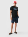 T-shirt normal para homem com estampado - preto 4FWSS25TTSHM2030 preto