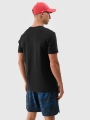T-shirt normal para homem com estampado - preto 4FWSS25TTSHM2030 preto
