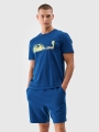 T-shirt regular para homem com estampado - turquesa 4FWSS25TTSHM2030 turquesa