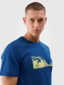 T-shirt regular para homem com estampado - turquesa 4FWSS25TTSHM2030 turquesa
