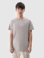 T-shirt lisa regular para homem - cinzento 4FWSS25TTSHM2074 cinzento