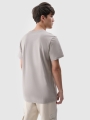 T-shirt lisa regular para homem - cinzento 4FWSS25TTSHM2074 cinzento