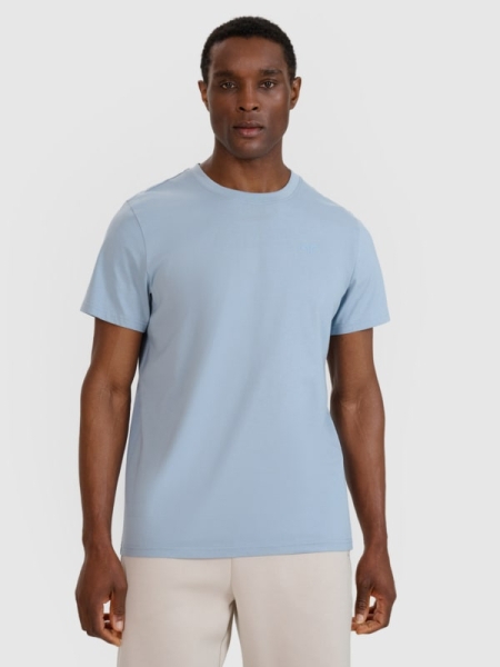 T-shirt lisa regular para homem - azul 4FWSS25TTSHM2074 azul