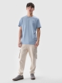 T-shirt lisa regular para homem - azul 4FWSS25TTSHM2074 azul