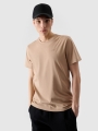 T-shirt lisa regular para homem - bege 4FWSS25TTSHM2074 Bege