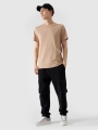T-shirt lisa regular para homem - bege 4FWSS25TTSHM2074 Bege