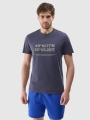 T-shirt regular para homem com estampado - cinzento 4FWSS25TTSHM2209 cinzento