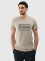 T-shirt regular para homem com estampado - cinzento 4FWSS25TTSHM2209 cinzento