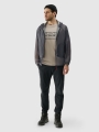 T-shirt regular para homem com estampado - cinzento 4FWSS25TTSHM2209 cinzento