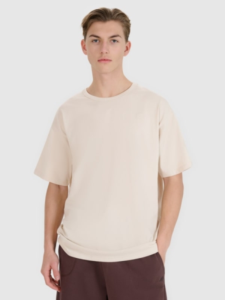 T-shirt Oversize Unissexo - Bege - 4FWSS25TTSHU1972  
