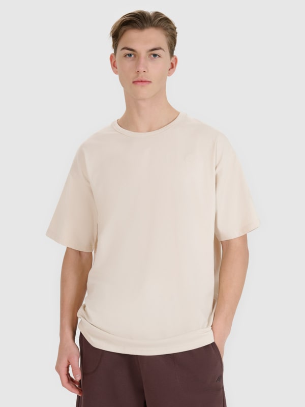 T-shirt Oversize Unissexo - Bege - 4FWSS25TTSHU1972  
