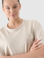 T-shirt Oversize Unissexo - Bege - 4FWSS25TTSHU1972  