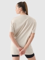 T-shirt Oversize Unissexo - Bege - 4FWSS25TTSHU1972  