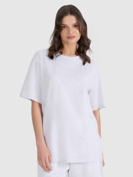 T-shirt Oversize Unissexo - Cinzento - 4FWSS25TTSHU1972  