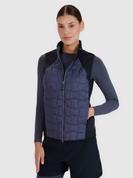 Colete de trekking para mulher com enchimento Primaloft Preto - cinzento 4FWSS25TVJAF180 cinzento