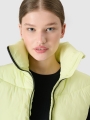 Colete com Enchimento de Penas Sintético Para Mulher - Verde - 4FWSS25TVJAF182