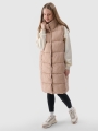 Colete Comprido Acolchoado com Enchimento Sintético para Mulher - Bege - 4FWSS25TVJAF209