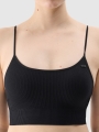 Soutien de treino sem costuras de baixo apoio para mulher - preto 4FWSS25USBAF151 preto