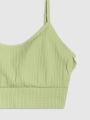Soutien de treino sem costuras de baixo apoio para mulher - verde 4FWSS25USBAF151 Verde