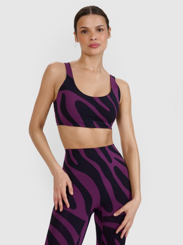 Soutien de ioga de apoio médio para mulher - roxo 4FWSS25USBAF165 violeta