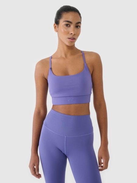 Soutien de treino de baixo suporte para mulher - azul marinho 4FWSS25USBAF181 azul marinho