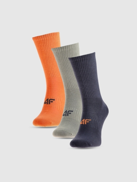 Meias casual para tornozelo (pack de 3) unisexo - multicolor 4FWSS25USOCU358 multicolor