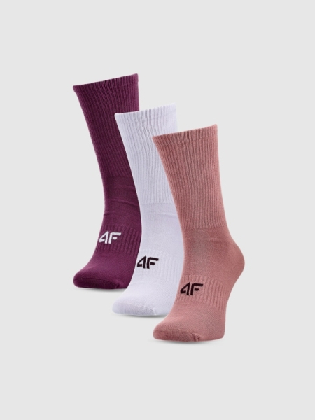 Meias casual para tornozelo (pack de 3) unisexo - multicolor 4FWSS25USOCU358 multicolor